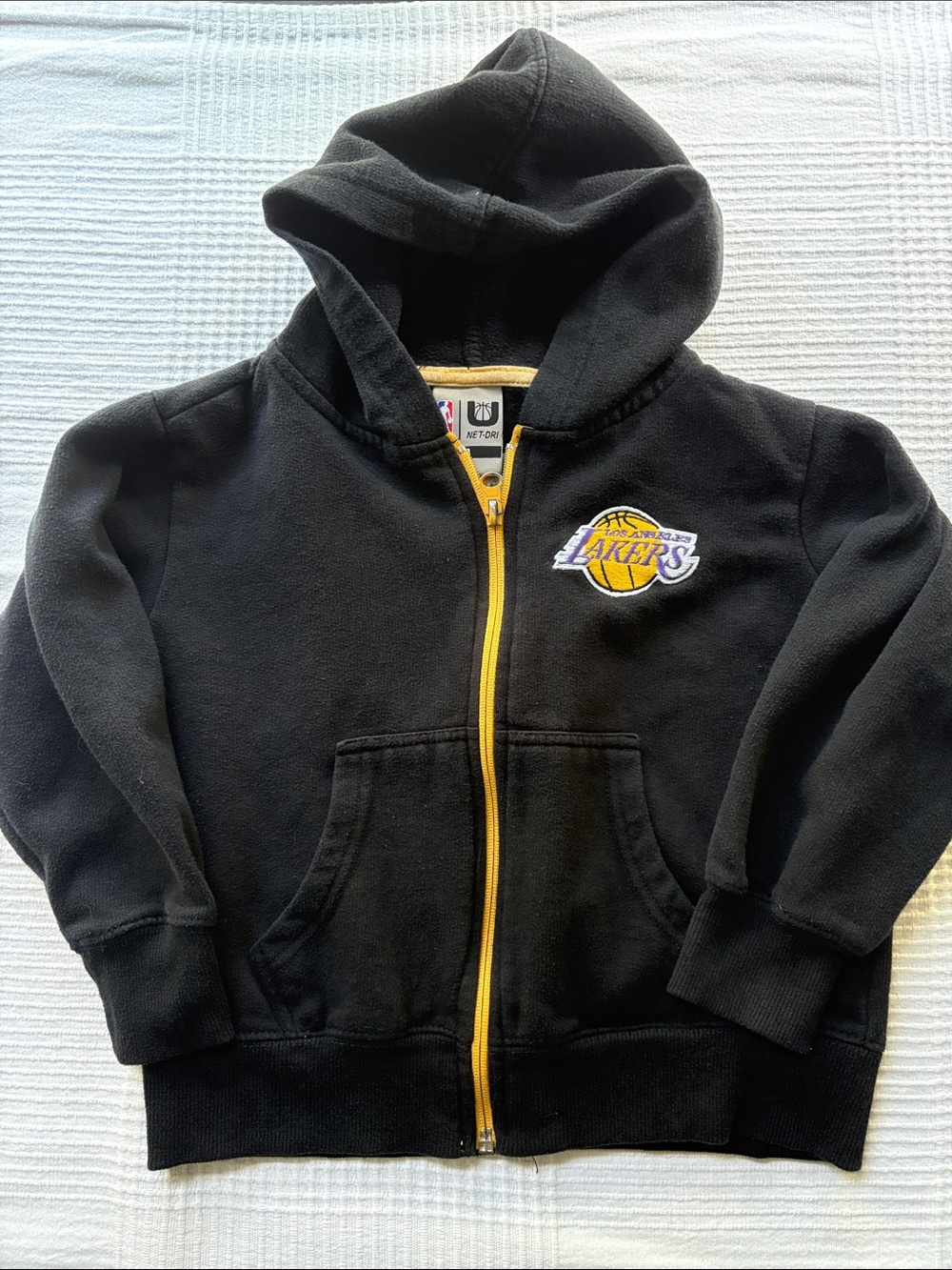 Kids Black & Gold Los Angeles Lakers Zip Hoodie